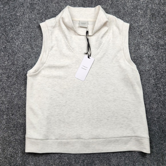 Varley Sweaters - Varley Ellen Cowl Tank Top Womens Large White DoubleSoft Cowl Neck Lightweight